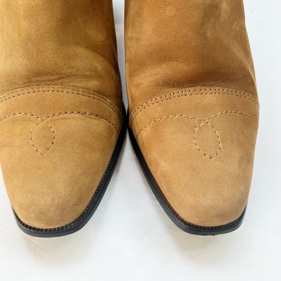 Dingo Western Ankle Boot Pull On Bootie Brown Suede Buckle Strap size 8 M - Picture 6 of 13